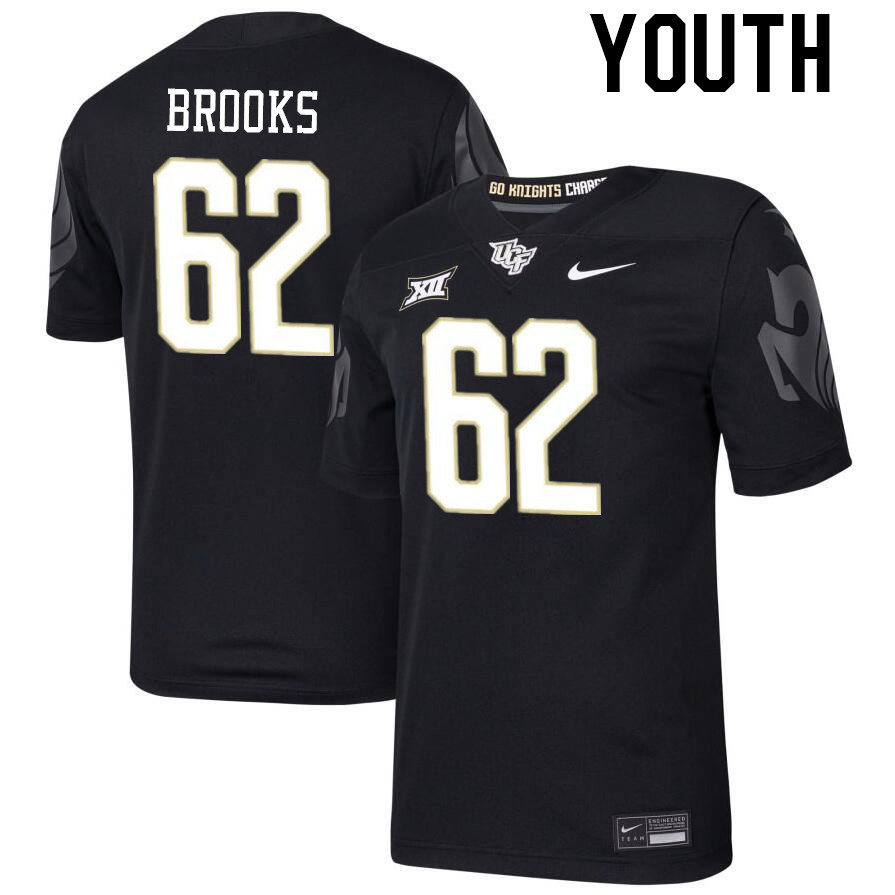 Youth #62 Jabari Brooks UCF Knights Big 12 Conference College Football Jerseys Stitched-Black